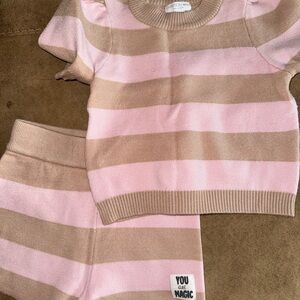 Carter's Pink and Tan Kids Matching Set